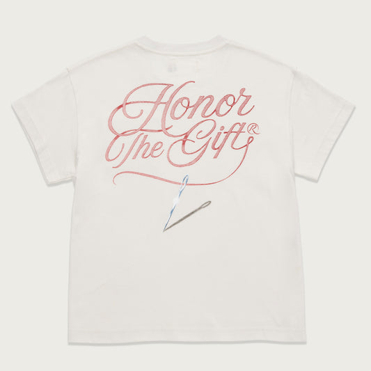 Womens Sewing Needle T-Shirt - White