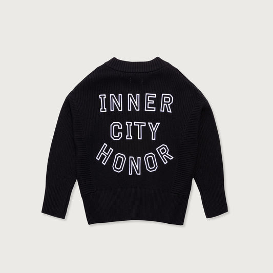 Womens Doctorate V-Neck Sweater - Black