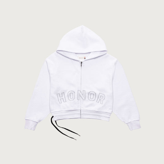 Womens Reversed Honoree Full Zip - White
